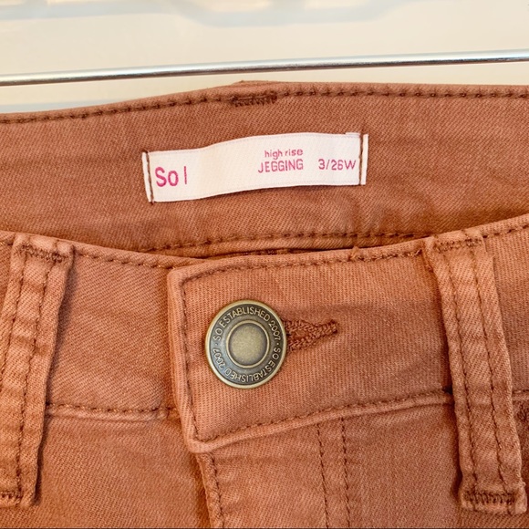 SOLD! SO American Heritage 3/ 26W Rust High Rise Jeggings Skinny Jeans - Picture 6 of 8
